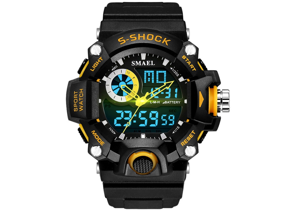Reloj Electrónico Deportivo Impermeable Led Para Adolescentes Estudiantes Amarillo