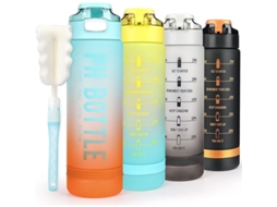 2026 botella de Agua 1l Deportiva Sin Bpa Ecoamigable Plástico Azul Cielo Antigoteo