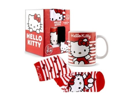 Conjunto de presente infantil com caneca e meias Hello Kitty Coriex 10743