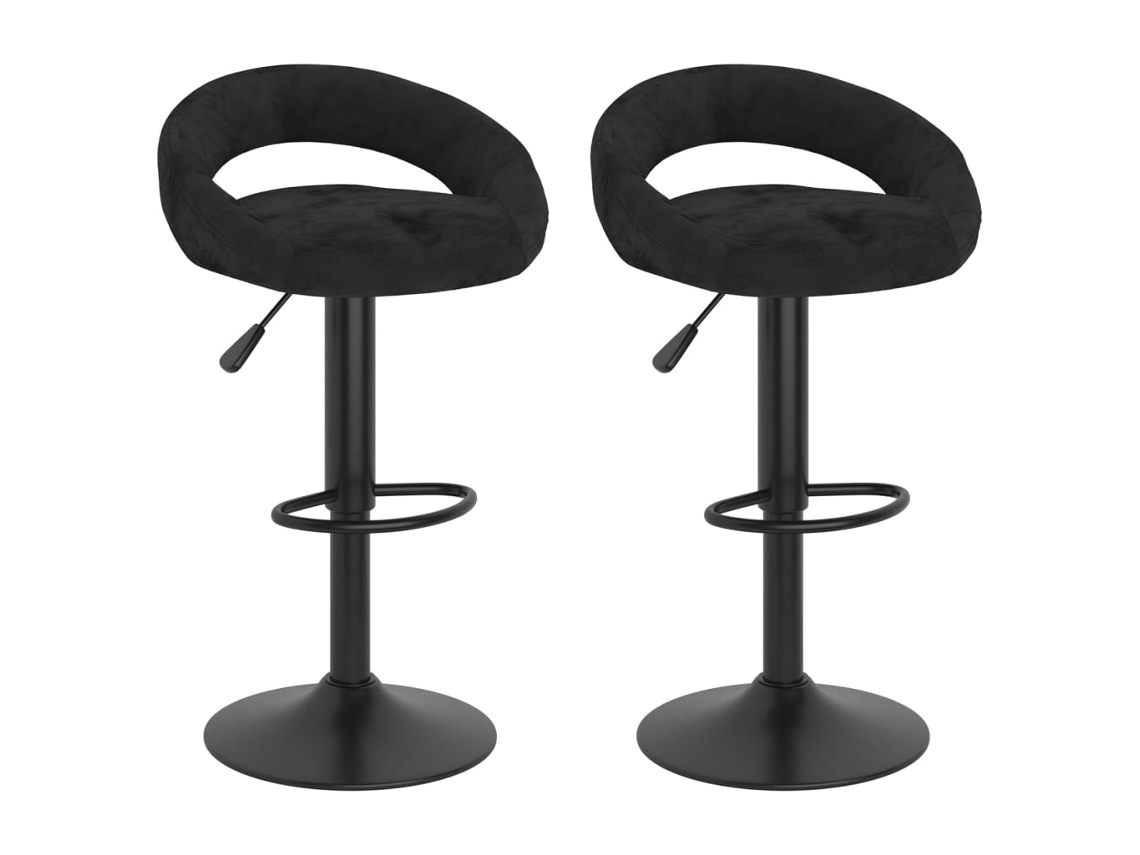 Bar Stool, Bar Stools Vidaxl Preto Veludo (n/a)