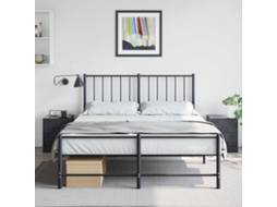 Vidaxl Mesas De Cabeceira 2 Pcs 34,5x39x44 Cm Aço Preto