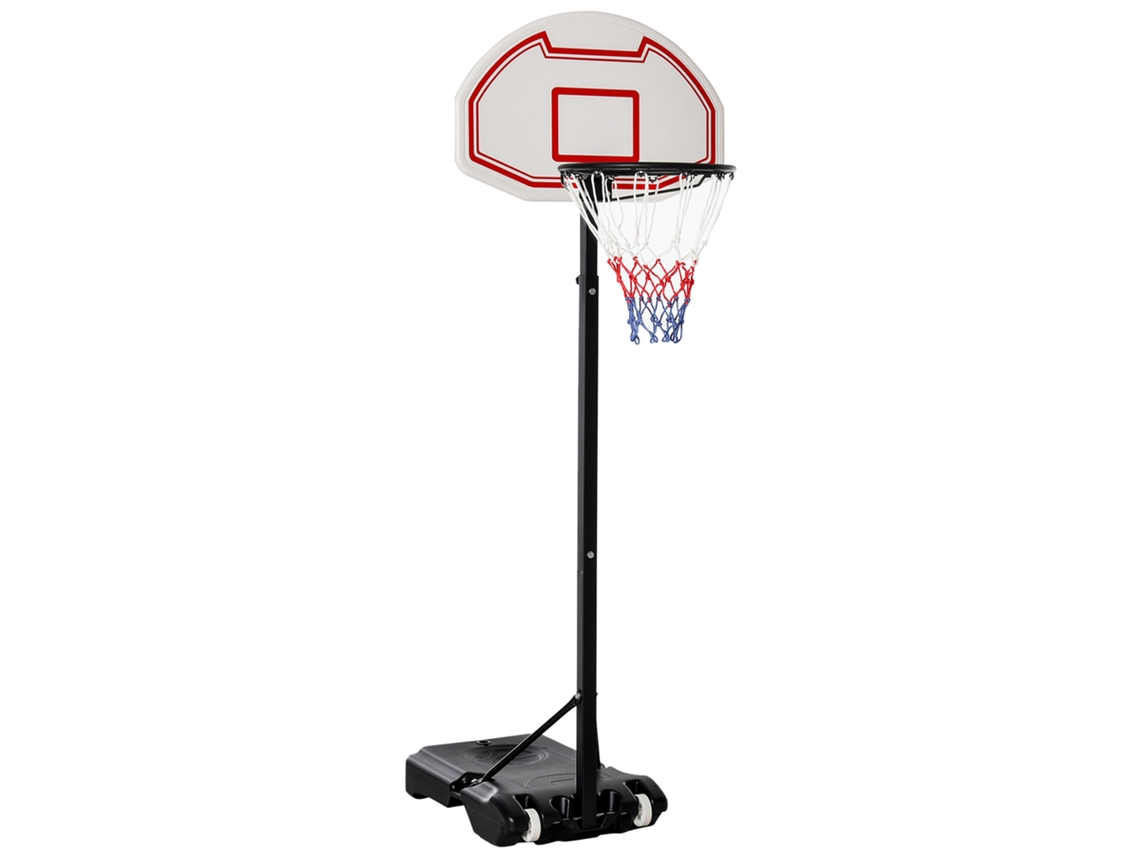 Cesto de Basquete Externo BTFORUS com rodas, ajustável, 155-210cm, aço