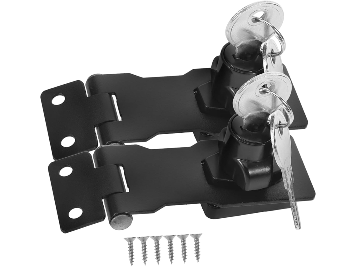 Fechaduras De Aço Inoxidável Garneck, Conjunto De 2 Peças, Com Trava De Segurança, Para Portas De Armários E Guarda