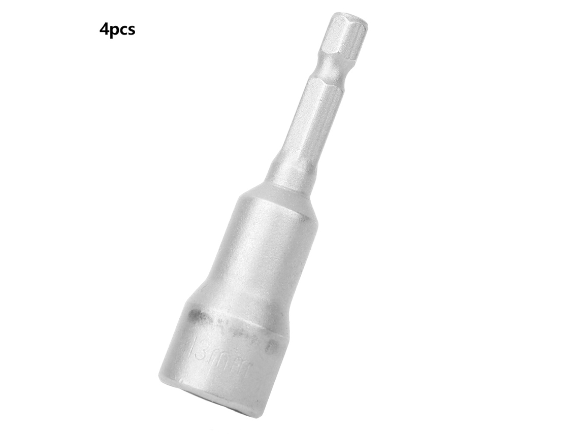 4 Peças De Chave De Fenda Com Soquete Hexagonal Magnética Resistente À Corrosão Neumática Preta
