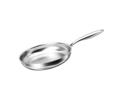 Cheffinger Frigideira De 24 Cm Em Aço Inoxidável, Compatível Com Todos Os Tipos De Fogão, Incluindo Indução Prata