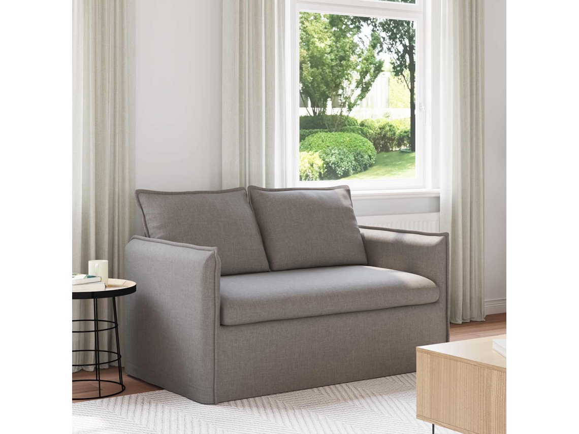 Vidaxl Sofá Cinzento-acastanhado 136 X 82 X 85 Cm Tecido