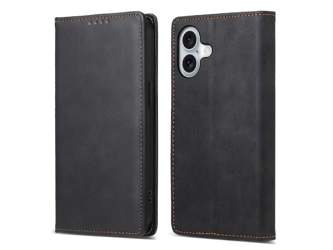 Capa De Couro Sintético Df-05 Para Iphone 16 Com Bloqueio Rfid