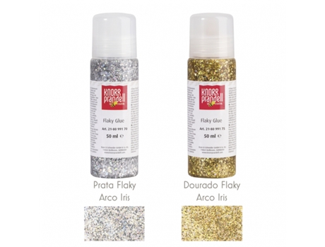 KNORR PRANDELL Cola Glitter, 50 ml, Ouro Arco Íris