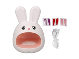 Lâmpada de Led para Unhas em Formato Coelho, com 8 Chips Luz, Secagem Rápida, Mini Secador Uv Salão Beleza. GOKOCO
