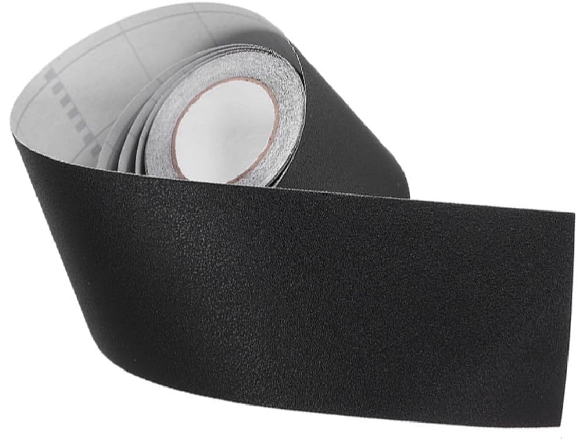 Rodapé Autoadesivo Preto Em Pvc, 1 Rolo Para Rodapés