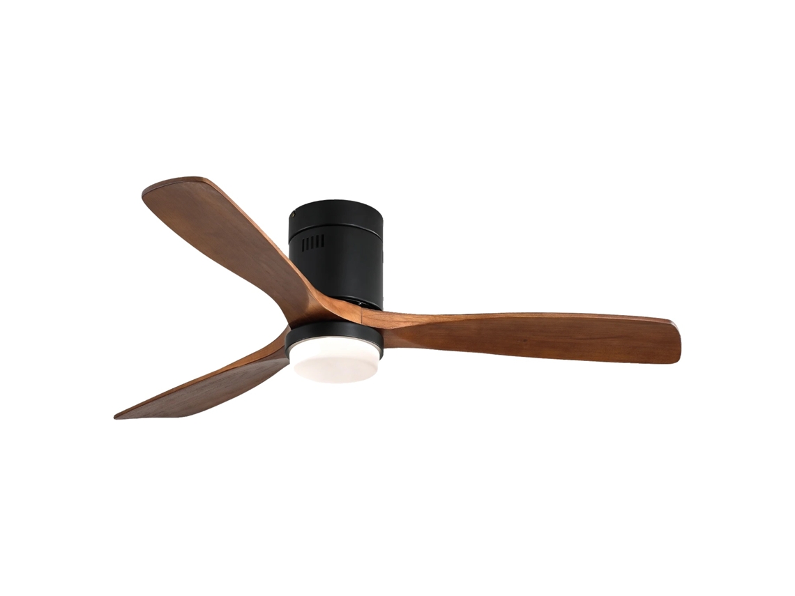 Ventilador De Teto, 52 Polegadas, Operação Silenciosa, Preto, 30w, 220 V