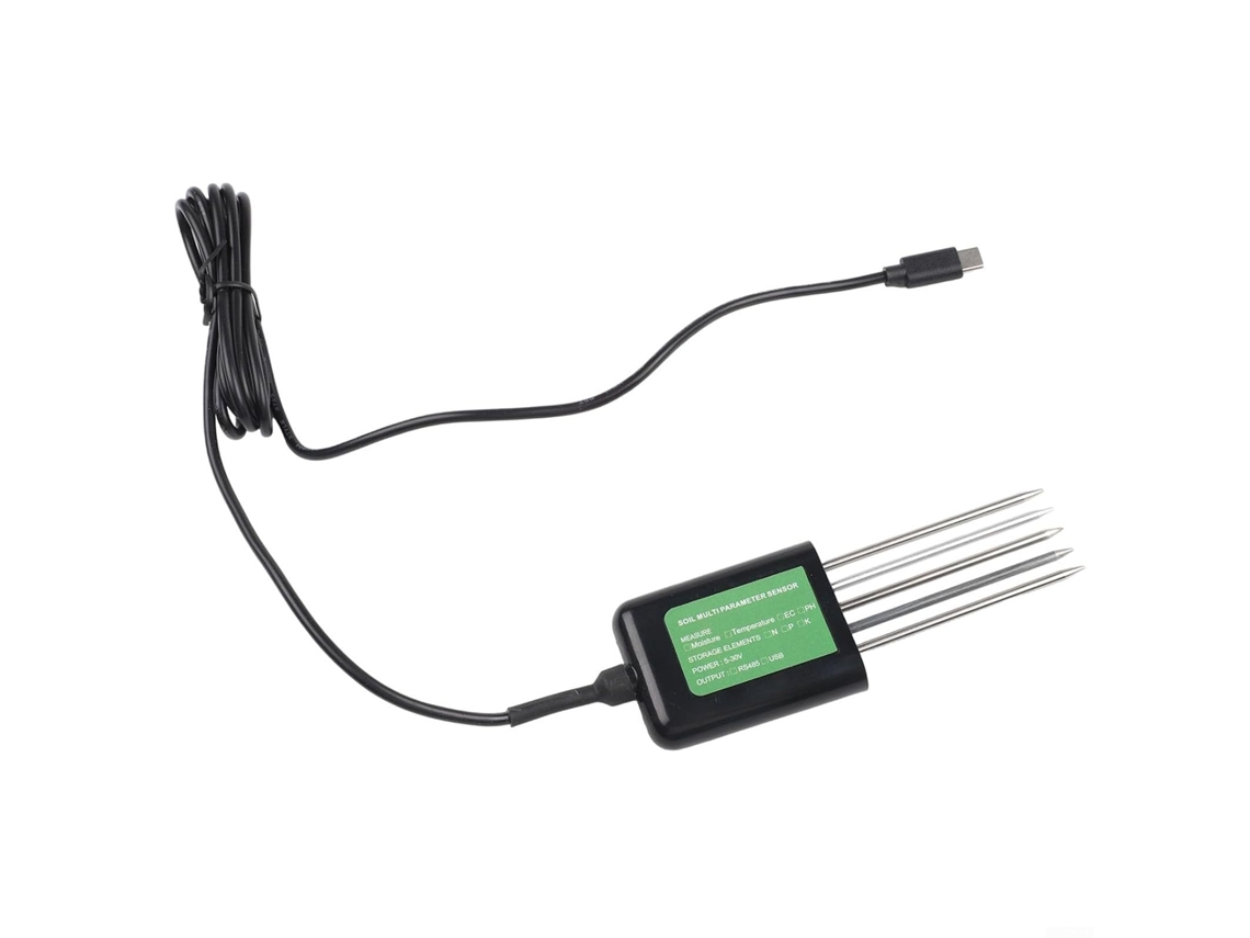 Sensor De Solo Usb 7em 1 Para Android Monitor Inteligente Plantas Que Testa Ph, Npk, Umidade E Temperatura