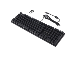 Teclado Mecânico LAXISCREED com 108 Teclas, Retroiluminação RGB Multicolor, Interface USB