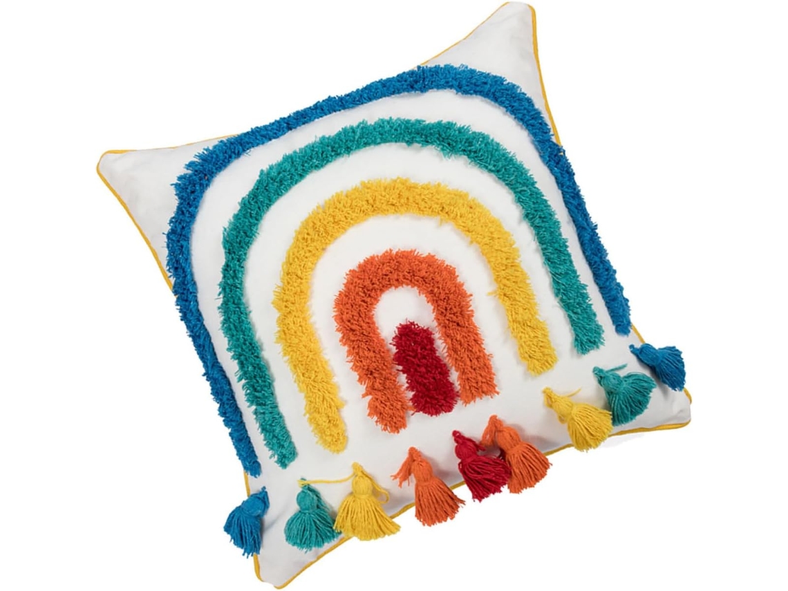 Capa de Almofada com Franjas em Lona Algodão. Estilo Étnico Boho Suave para Sofá e CHABERLU