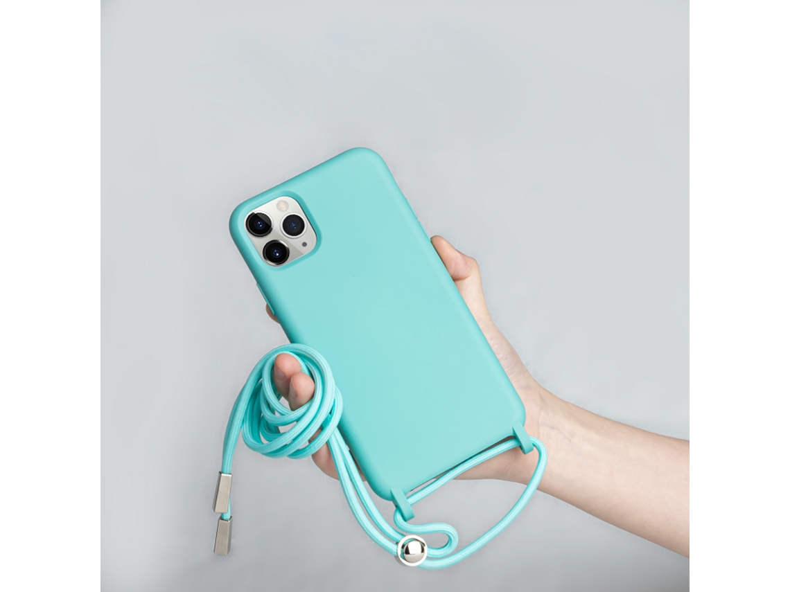 Capa De Borracha Para Smartphone Qu-crossbody, Colar Com Concha De Tpu, Capa Para Celular Compatível Com Iphone 14, 13, 12, 11 Pro Max, Cordão Para Ce