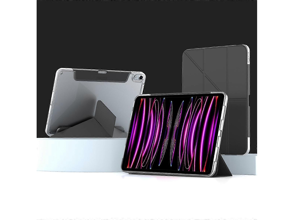 Capa de couro inteligente com suporte multideformação Webake para tablet