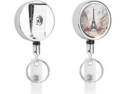 Suporte retrátil de metal para cadeira de rodas com a Torre Eiffel em Paris