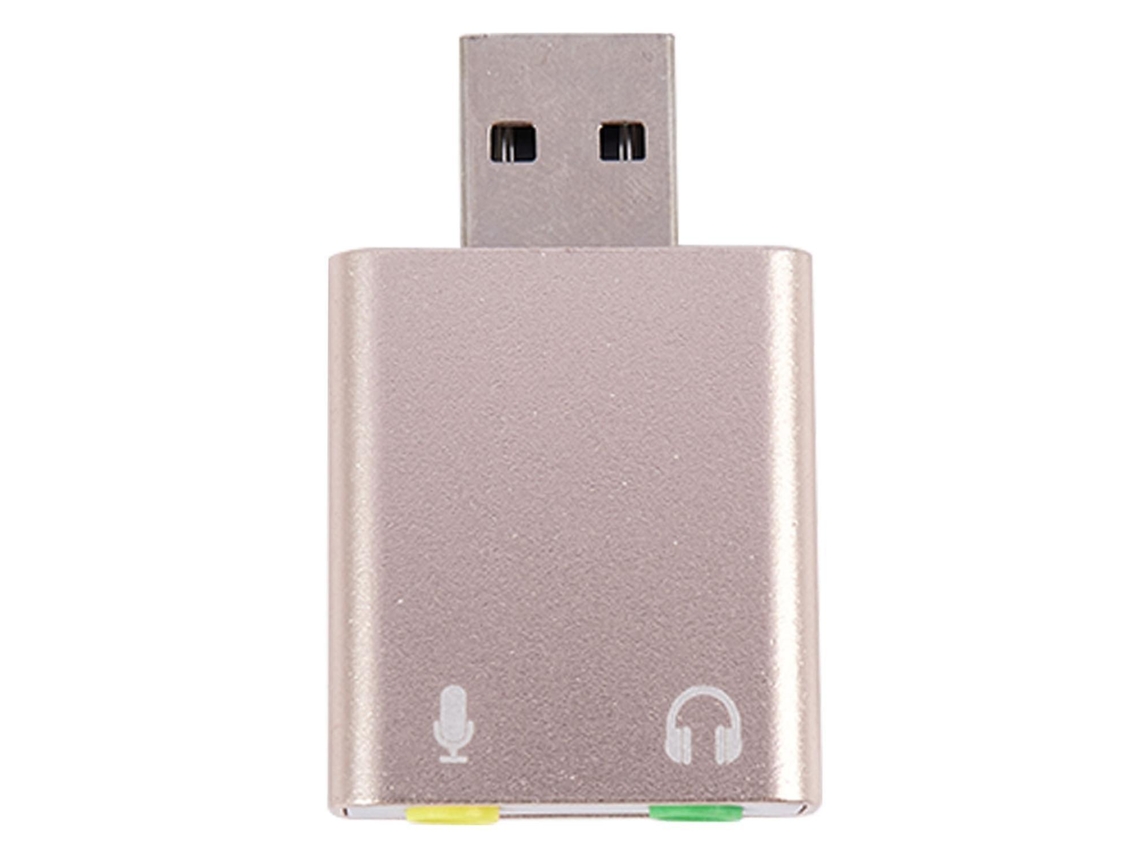 Adaptador de áudio externo USB 7.1 Brilvibera para conector de 3,5 mm para microfone e PC