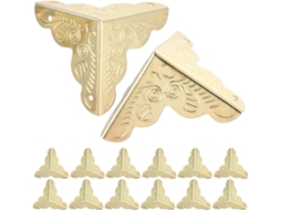 Protetores De Canto Metálicos Vintage Lalafina, 50 Unidades, Estilo Retrô, Triangulares, Com Pregos, Proteção Reforçada