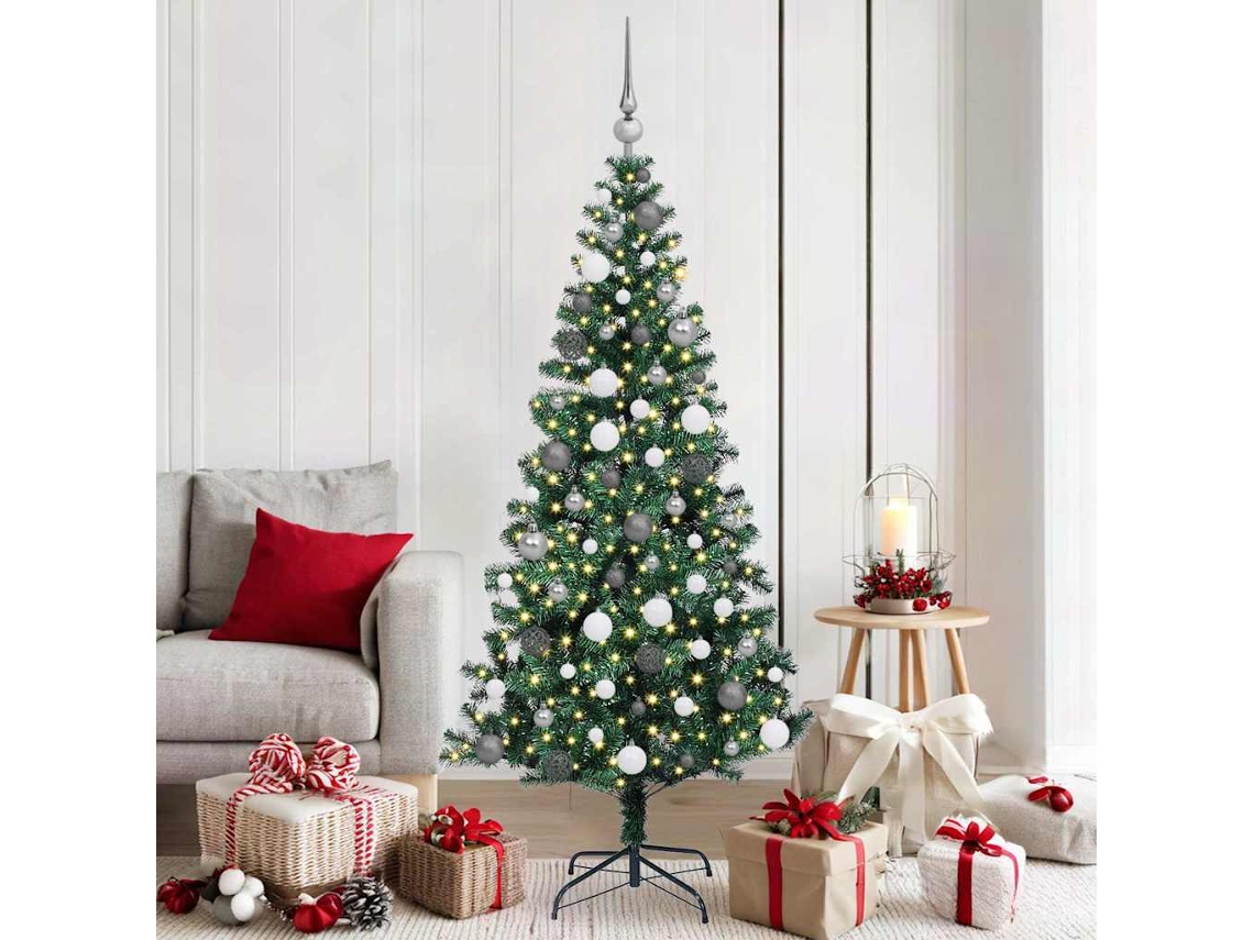 Vidaxl Árvore De Natal Artificial Pré-iluminada Verde 180 Cm