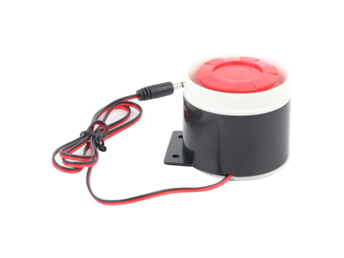 Sirene De Alarme Mini Com Fio 12v Segurança Residencial 110 Db