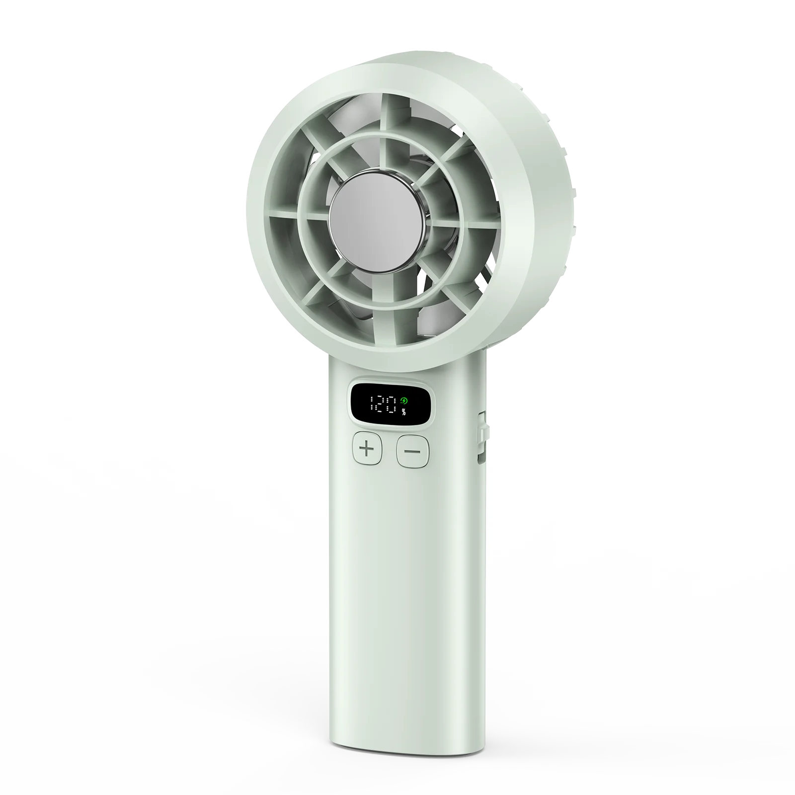 (verde) Ventilador Portátil De 1200mah, Com Dupla Função De Resfriamento E Carregamento Usb De Alta Velocidade.