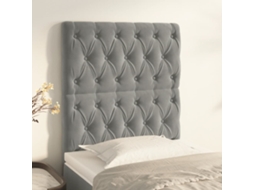 Cabecero 2 piezas Tela 80x7x78/88 cm Gris Claro