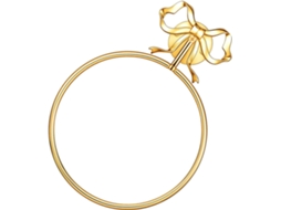 Elegante Porta-toalhas Com Laço Em Acabamento De Cobre Antigo,