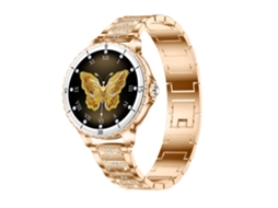 Smartwatch Com Tela Amoled De 1,27", Monitoramento De Saúde, Funções Femininas E Modos Esportivos (dourado Rosa)