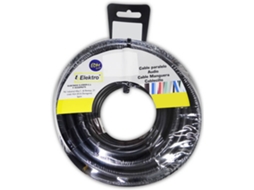 Rolo De Cabo EDM Flexível 6 mm Preto 25  mts  Livre Halógenos