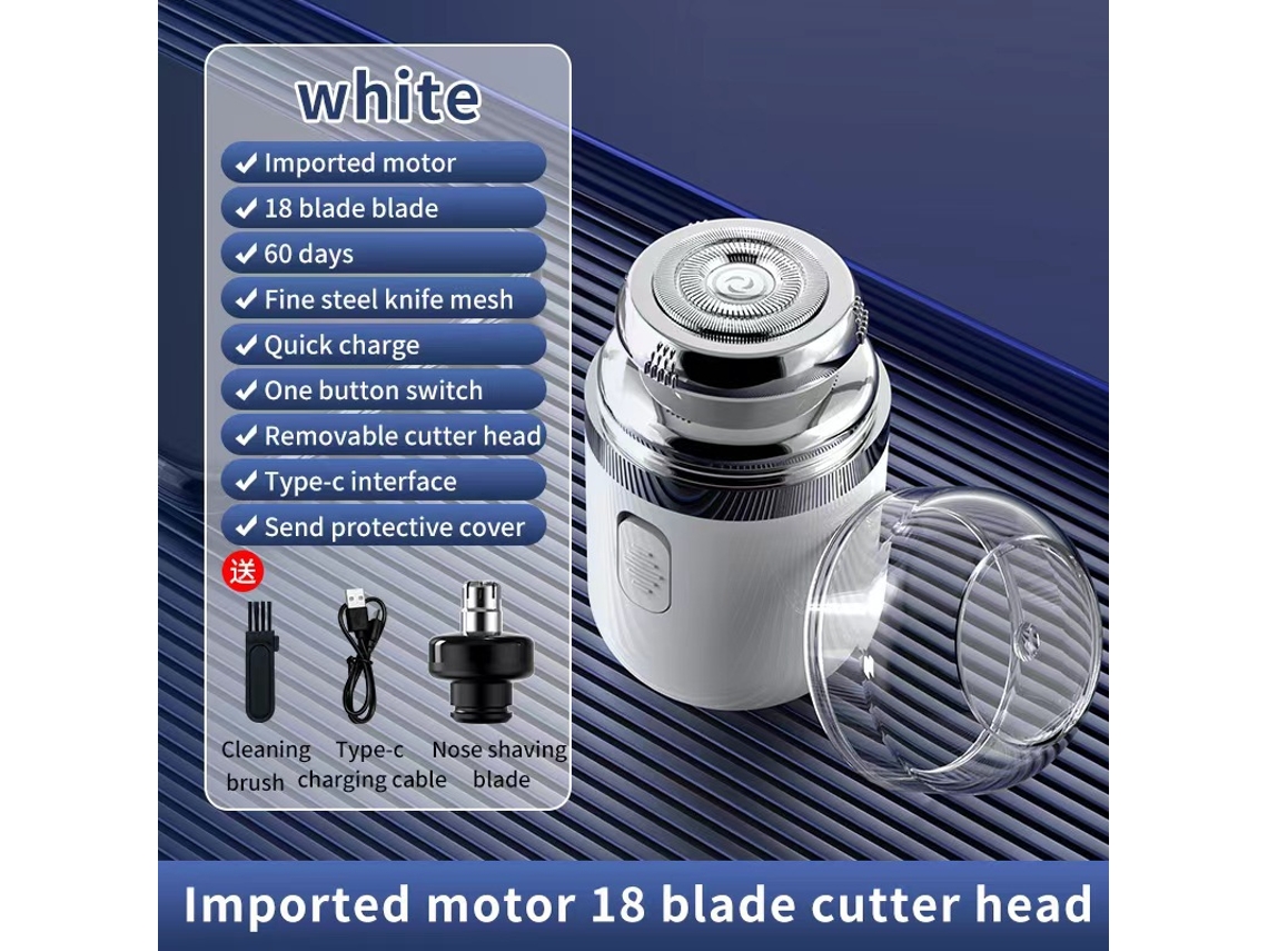 Mini Barbeador Portátil 2 Em 1 Em Cápsula (branco) Czhhmart