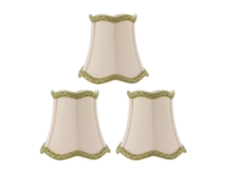 3pcs Abajur de Tecido Europeu E14 Bege para Casa Hotel Ktv Clube Hall Decoração S/MARCA