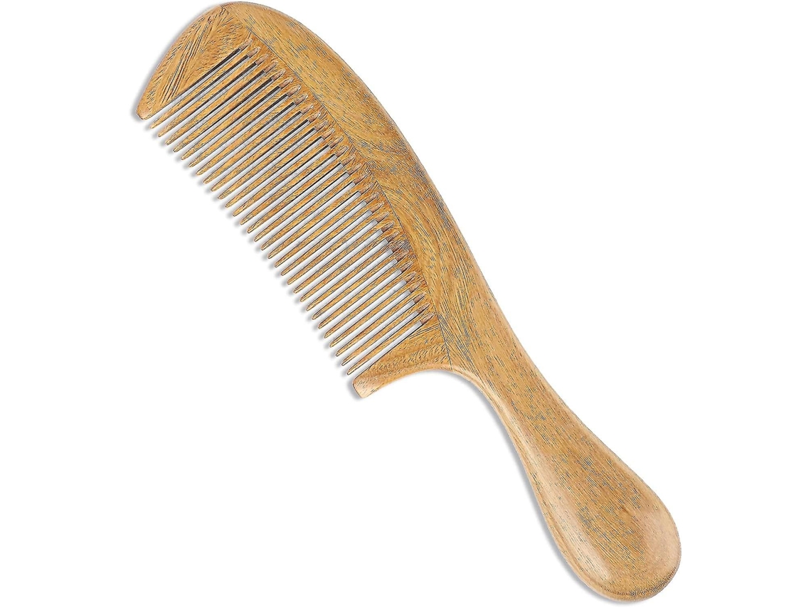 Pente De Sândalo Verde Feito À Mão Pente De Cabelo 100 Natural, Antiestático E Perfumado Para Homens E Mulheres. Brilvibera