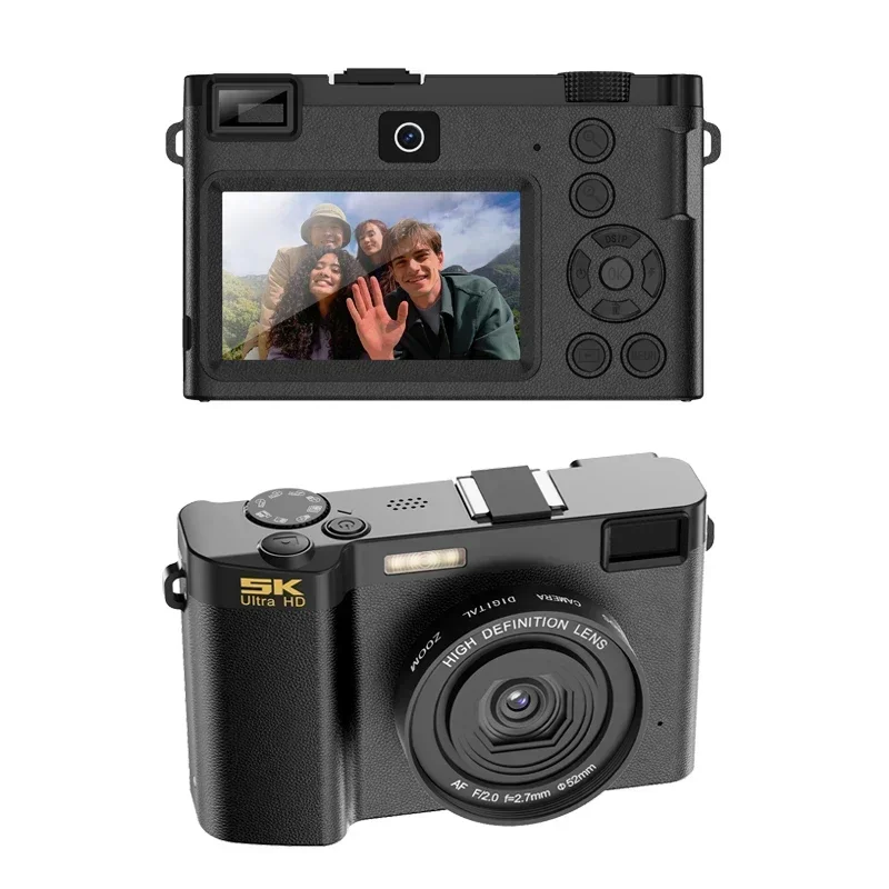 (preta, 32 Gb) Câmera Digital Com Tela De 3 Polegadas, Gravação De Vídeo Para Vlogs, Função Wi-fi, Ideal Para Iniciantes.