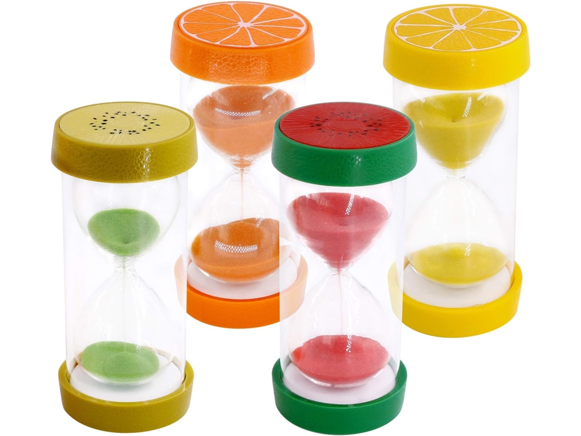 Ampulheta Em Formato De Frutas, 4 Cores, 5 Minutos/10 Minutos/