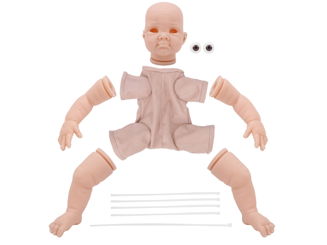 kit de Moldes para Bonecas Reborn Diy de 22 Polegadas Peças de Boneca Reborn Sem Pintura