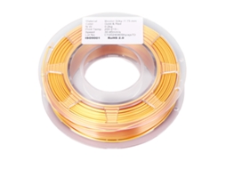 Filamento Pla 1.75mm Bicolor Ouro E Vermelho Para Impressão 3d 200g 30-45mm/s