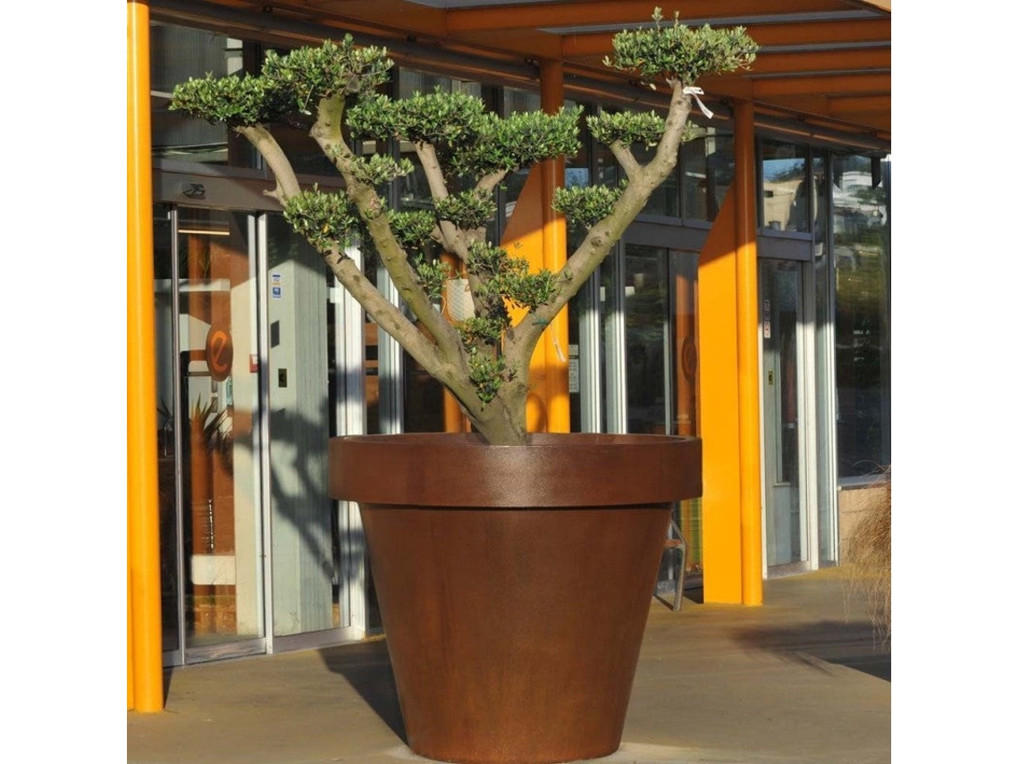 Floreira Em Aço Corten De Grande Formato Maceta | 75-130x110(h) Cm