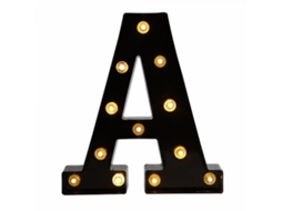 Letras De Led Justup Com Design Inovador, Letras Pretas Luminosas Para Eventos, Casamentos, Festas, Aniversários, Decoração De Casa E Bar(letra A)