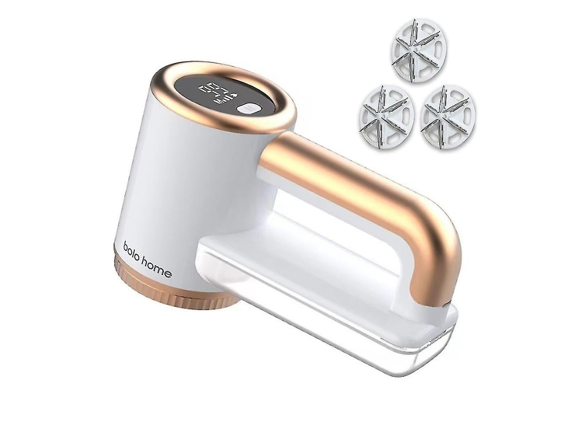 Lurelia Removedor De Fiapos Elétrico Recarregável Com Visor Led Para Roupas, Suéteres E Sofás, Branco E Rosa