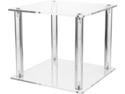 Suporte Para Arranjos Florais Valiclud Em Acrílico Transparente, 20x20x20 Cm, Com 4 Colunas, Ideal Para Exibição De