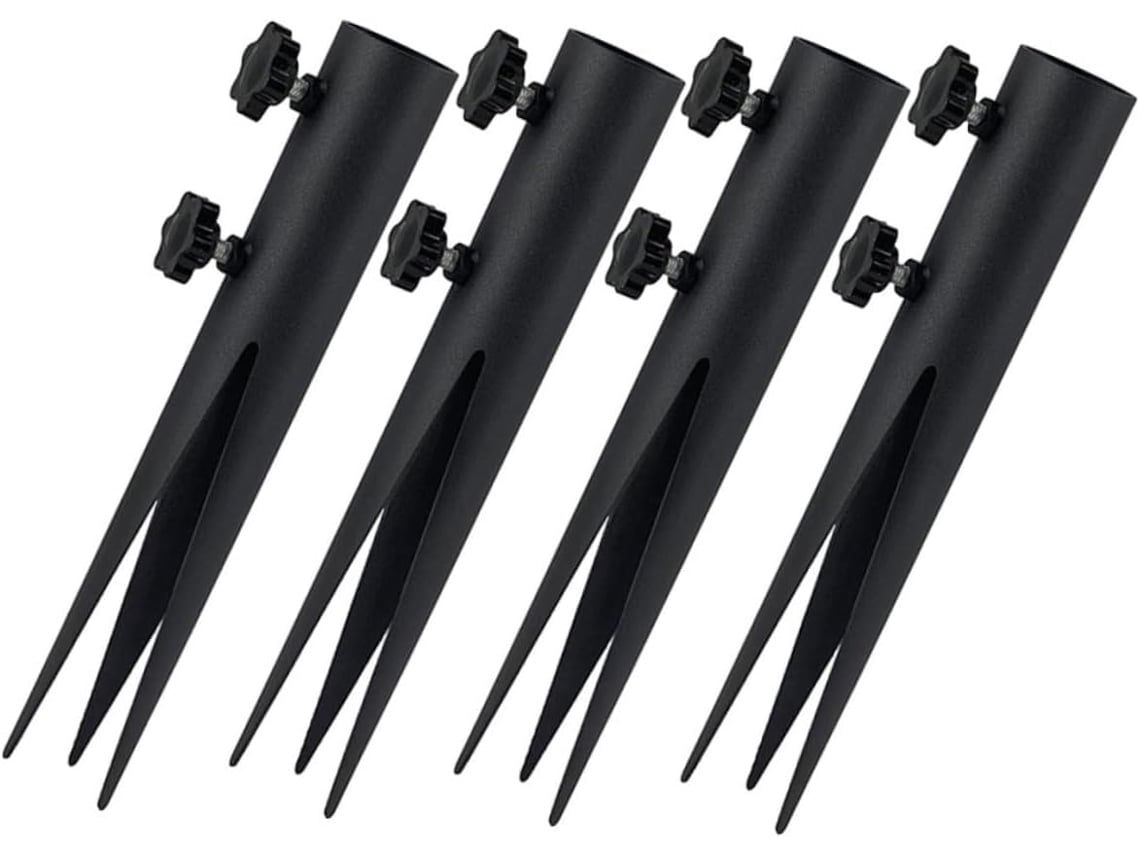 Conjunto de 4 Estacas de Metal Ajustáveis para Fixação de Luminárias Externas. SFUSHOS