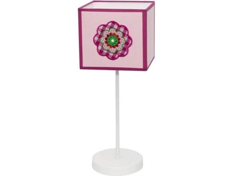 Candeeiro de Mesa  Pétalo (Rosa - E14 - Máx. 40W - Metal - Tecido)