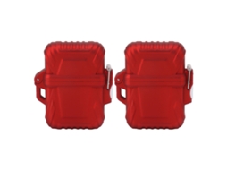 2pcs Capa Isqueiro Torch S/MARCA resistente à água portátil para camping vermelho