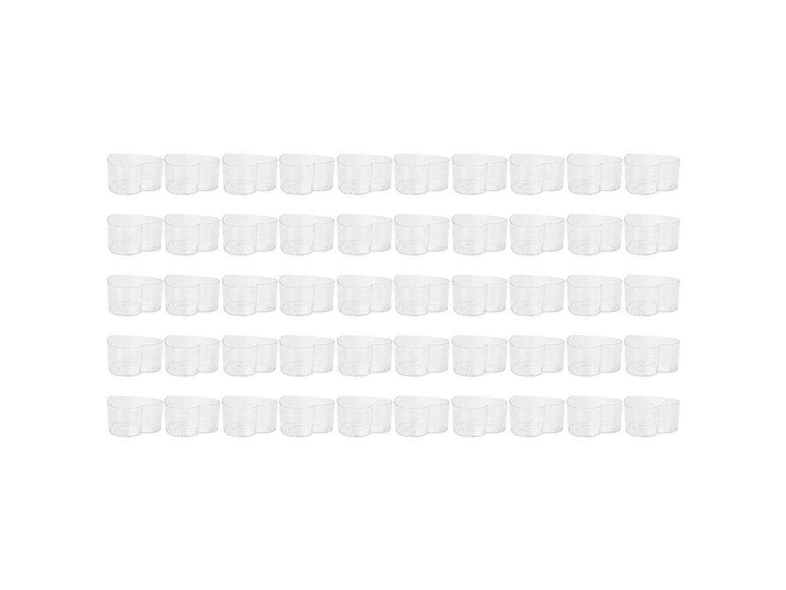 Moldes de Vela de Plástico Transparente Resistente Ao Calor Forma de Coração para Diy