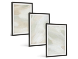 Conjunto De Pinturas Tinturas Abstratas Boho Vibrantes Espelharte (3 Peças 40x60 Cm)