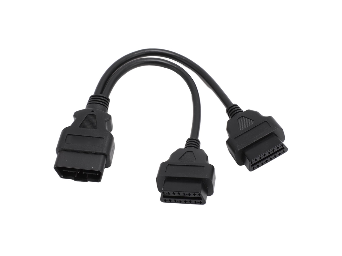 Aetheria cabo de Extensão Obd2 16pin Macho para Duas Fêmeas Splitter Adaptador para Veículos com Interface Obd2