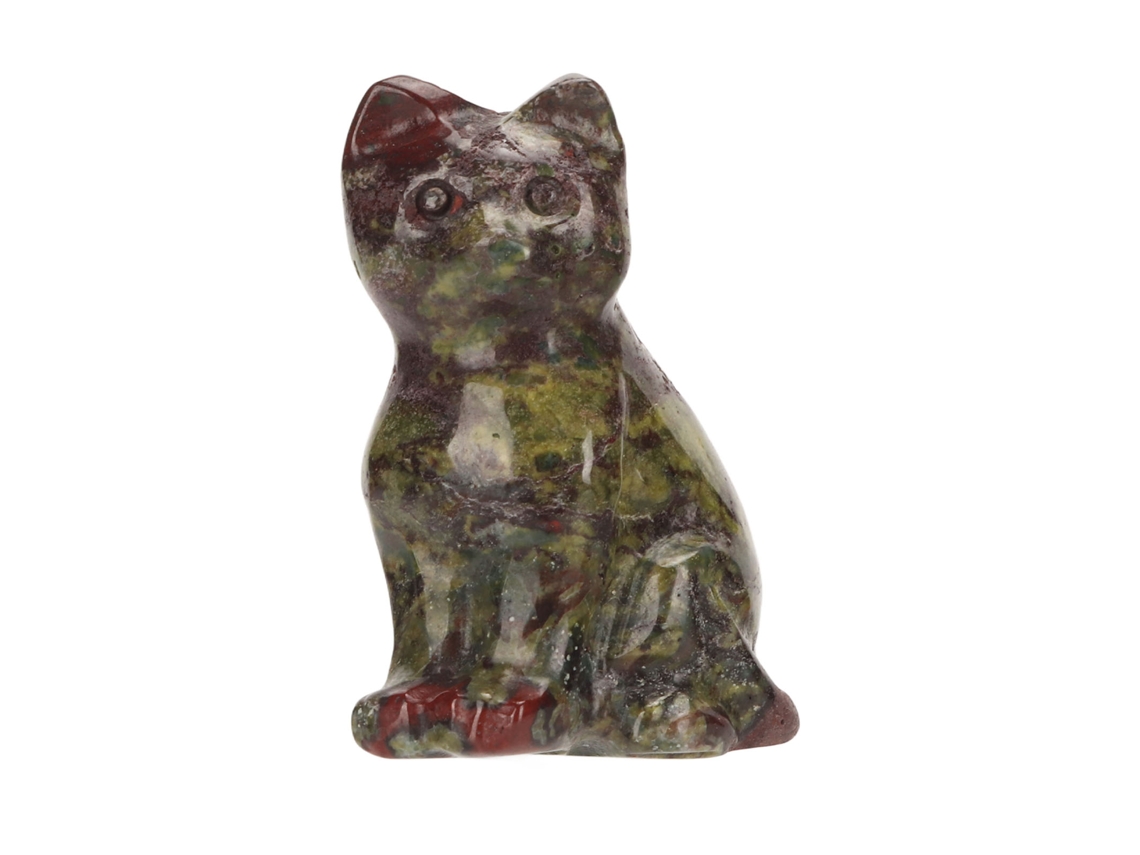 Estátua De Pedra Chakra Em Formato De Gato Decoração De Meditação, Yoga E Cura Energética