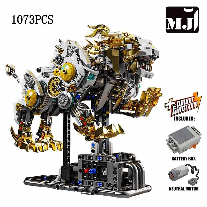 Conjunto De Montagem Do Leão Mecânico (elétrico) Com 1073 Peças