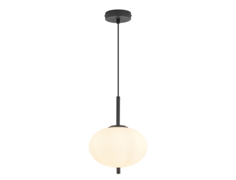 Suspensão oval de vidro opalino 23W IP20 E14 Diâmetro 200mm
